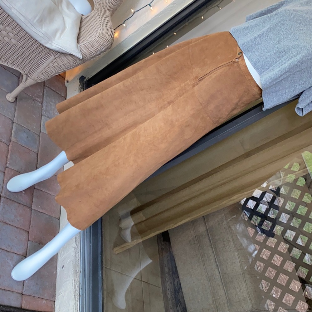 Vintage suede maxi skirt from the 70’s